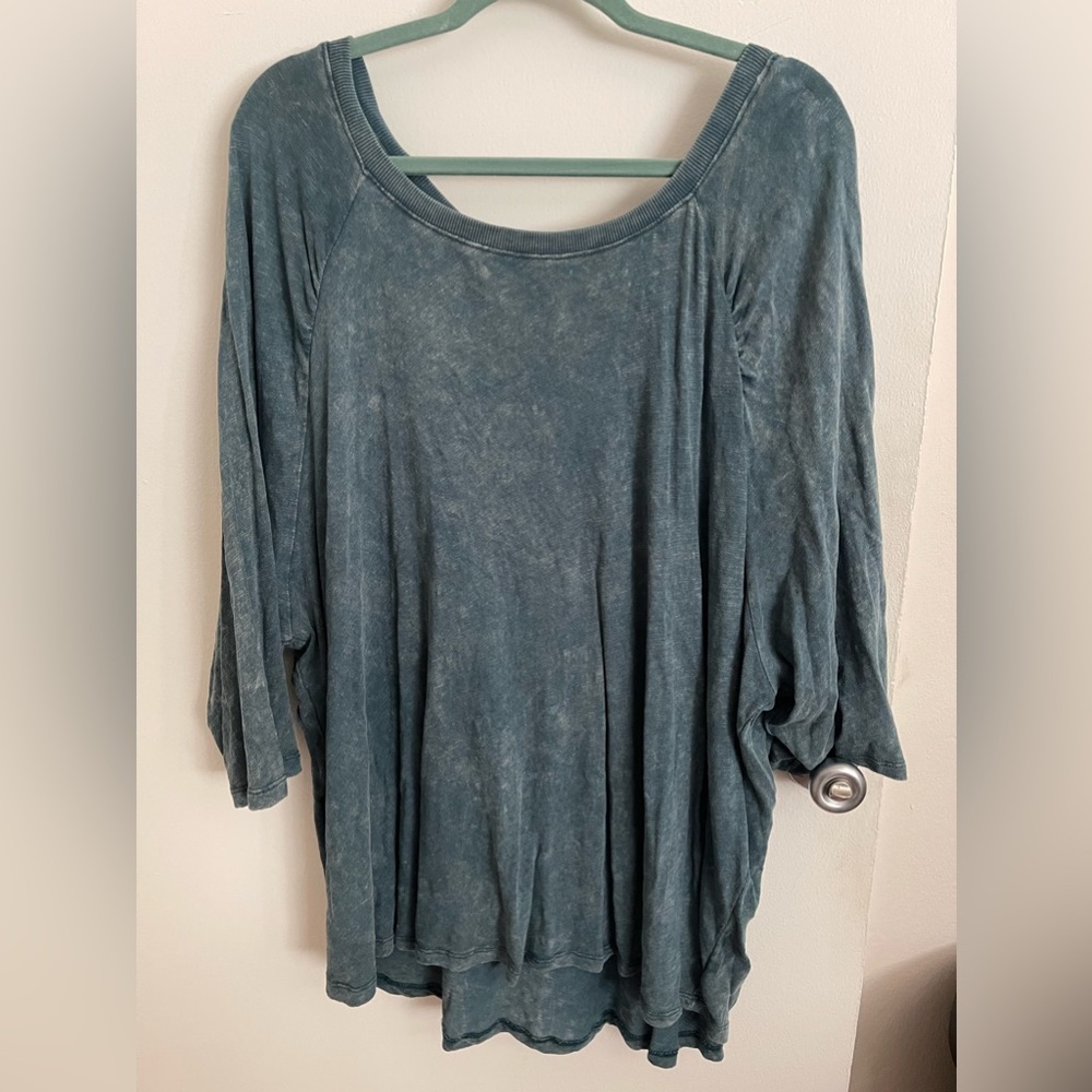 3/4 Sleeved Casual Teal Top